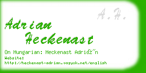 adrian heckenast business card